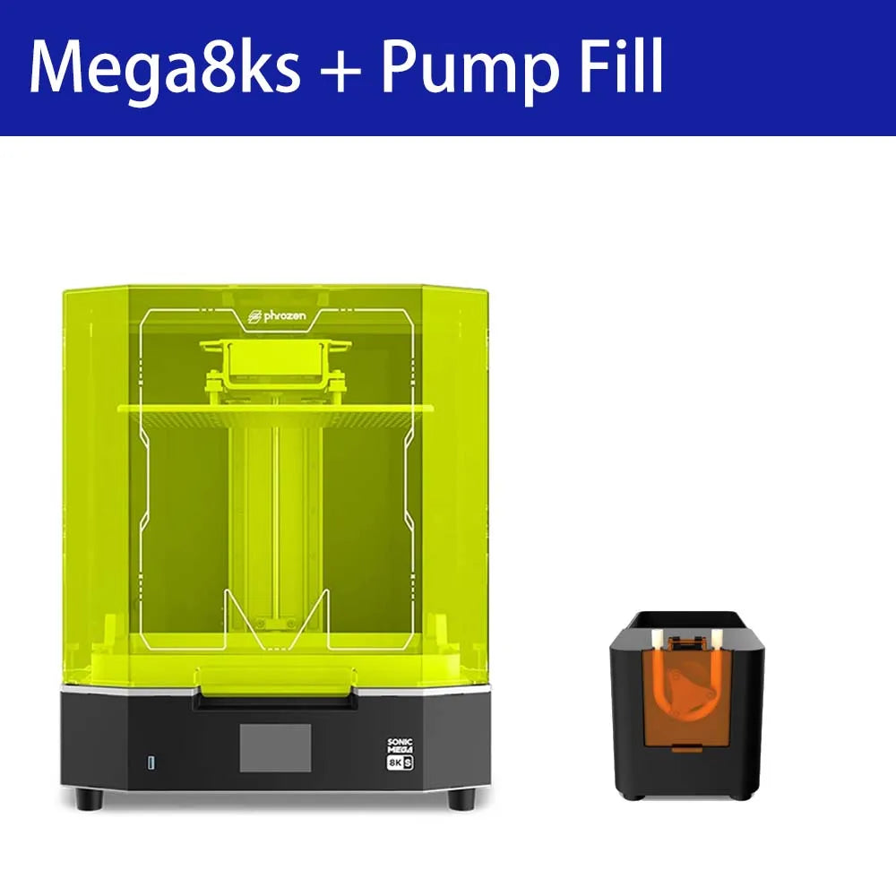 Phrozen Sonic Mega 8K S LCD/MSLA Resin 3D Printer, 43 µm High Resolution, 15 inch Mono LCD Screen, Large Printing Size