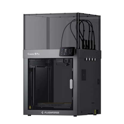 Flashforge Creator 5 Pro 4-Toolheads Enclosed Multi-Color 3D Printer | 500% Faster, Zero Purge Waste