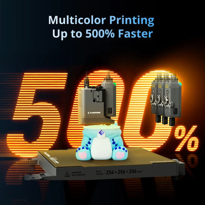 Flashforge Creator 5 4-Toolheads Multi-Color 3D Printer | 500% Faster, Zero Purge Waste