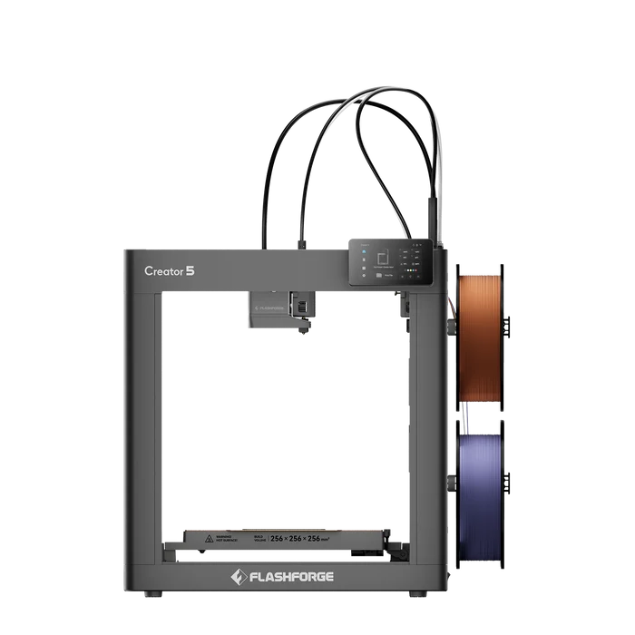 Flashforge Creator 5 4-Toolheads Multi-Color 3D Printer | 500% Faster, Zero Purge Waste