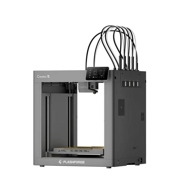 Flashforge Creator 5 4-Toolheads Multi-Color 3D Printer | 500% Faster, Zero Purge Waste