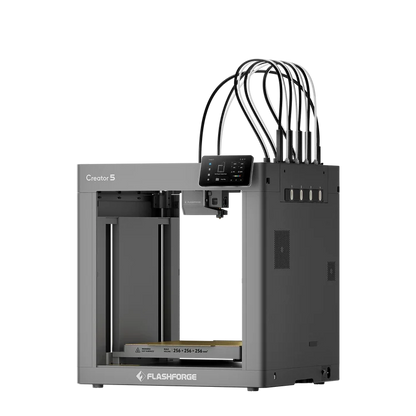 Flashforge Creator 5 4-Toolheads Multi-Color 3D Printer | 500% Faster, Zero Purge Waste