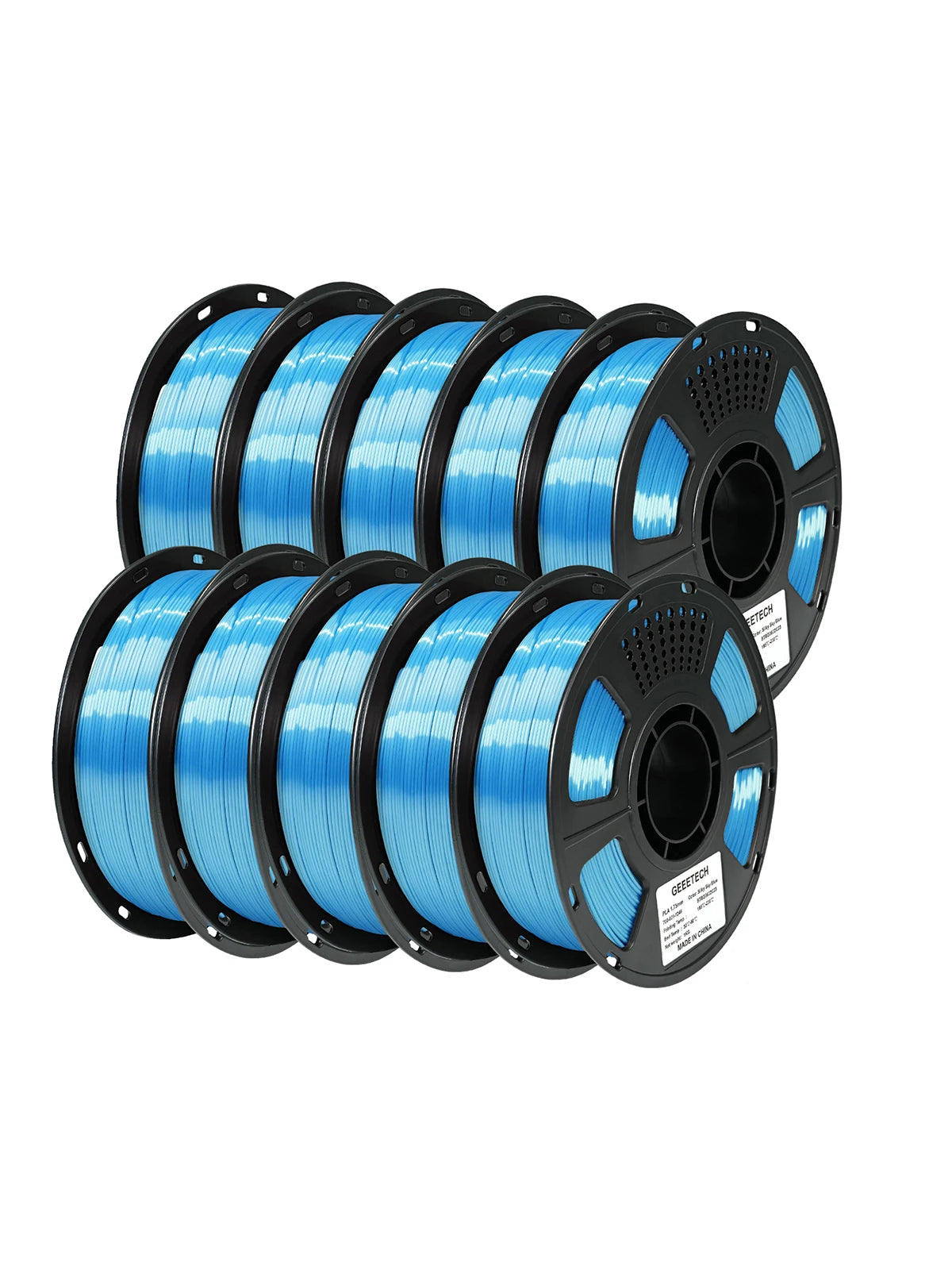 GEEETECH 10Kg 3d Silk PLA Filament 1.75mm Spool Wire For 3D Printer Material, Safety, Vacuum Packaging