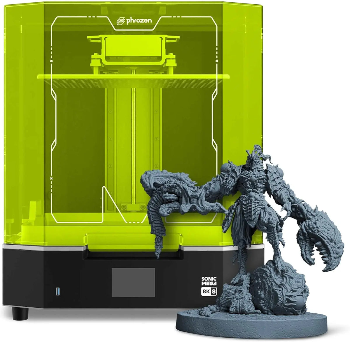 Phrozen Sonic Mega 8K S LCD/MSLA Resin 3D Printer, 43 µm High Resolution, 15 inch Mono LCD Screen, Large Printing Size
