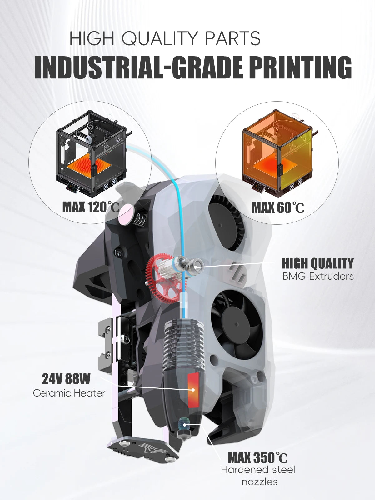 Upgraded SIBOOR Voron Trident [JUNE] CNC Metal Structure 4AWD CoreXY 3D Printer DIY Desktop Automatic Leveling High Speed Kit