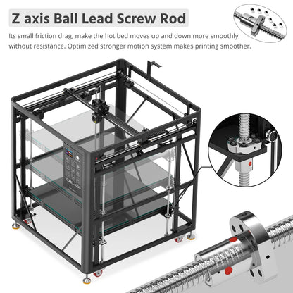 TRONXY VEHO 1000 FDM 3D Printer 1000*1000*1000mm Large Printing Size Direct Drive Auto-Leveling Dual-axis Guide DIY 3D Printer