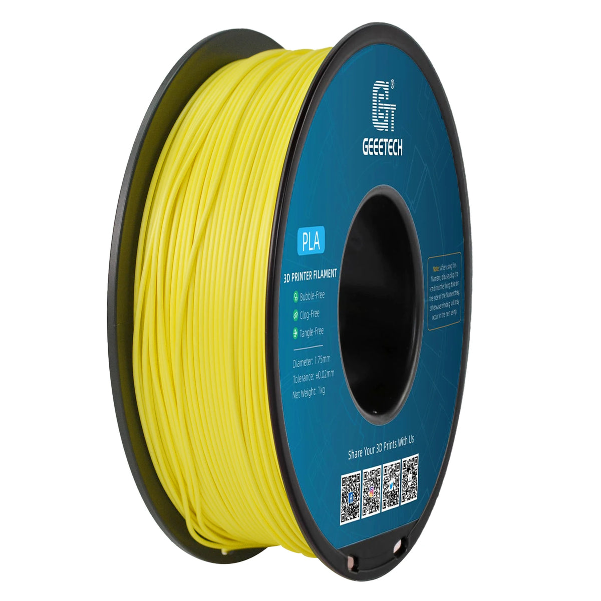 Geeetech 3d printer Filament PLA PETG Plastic 1kg 1.75mm,Tangle-Free, 3d printing wire materials, black, white, vacuum packaging
