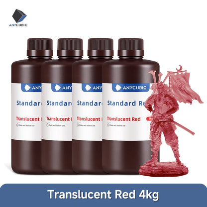 ANYCUBIC 4pcs/lot 405nm UV Resin For 3D Printer LCD Liquid Photopolymer Resin 3D Printing Resin Upgrade 1kg