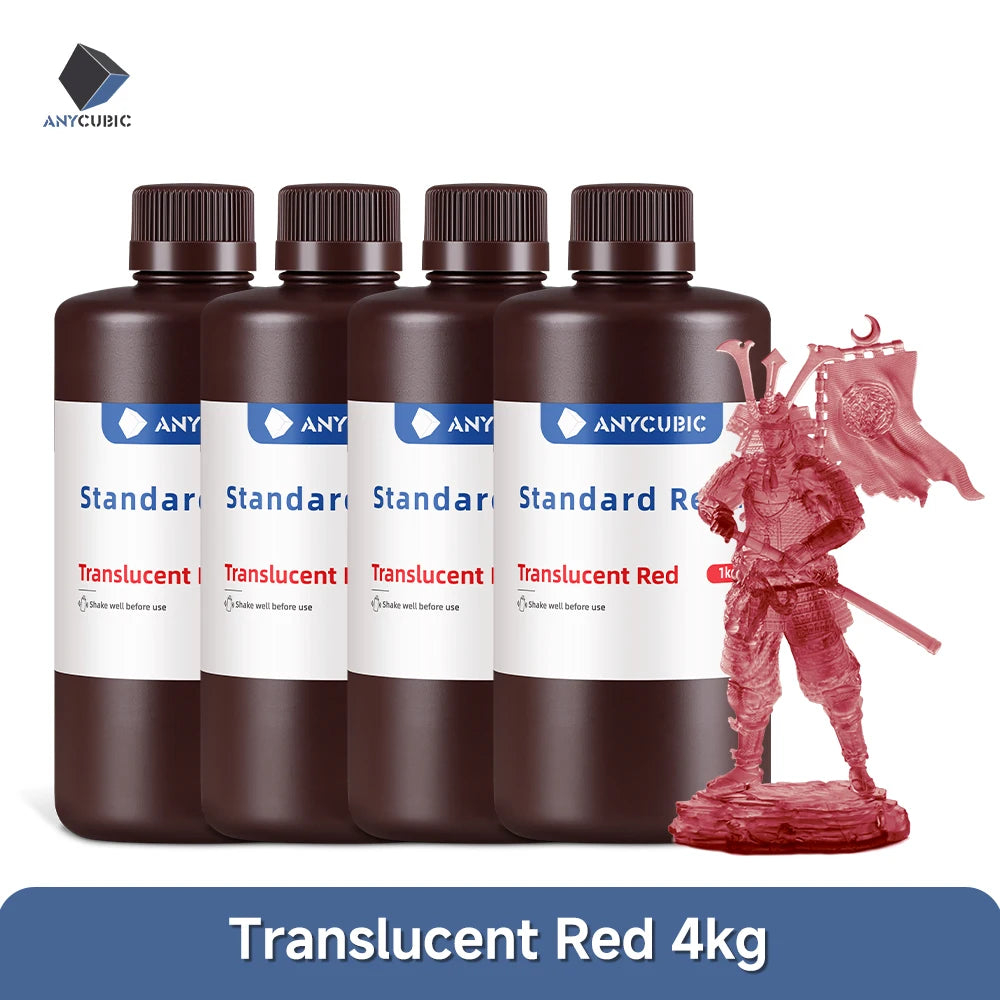 ANYCUBIC 4pcs/lot 405nm UV Resin For 3D Printer LCD Liquid Photopolymer Resin 3D Printing Resin Upgrade 1kg