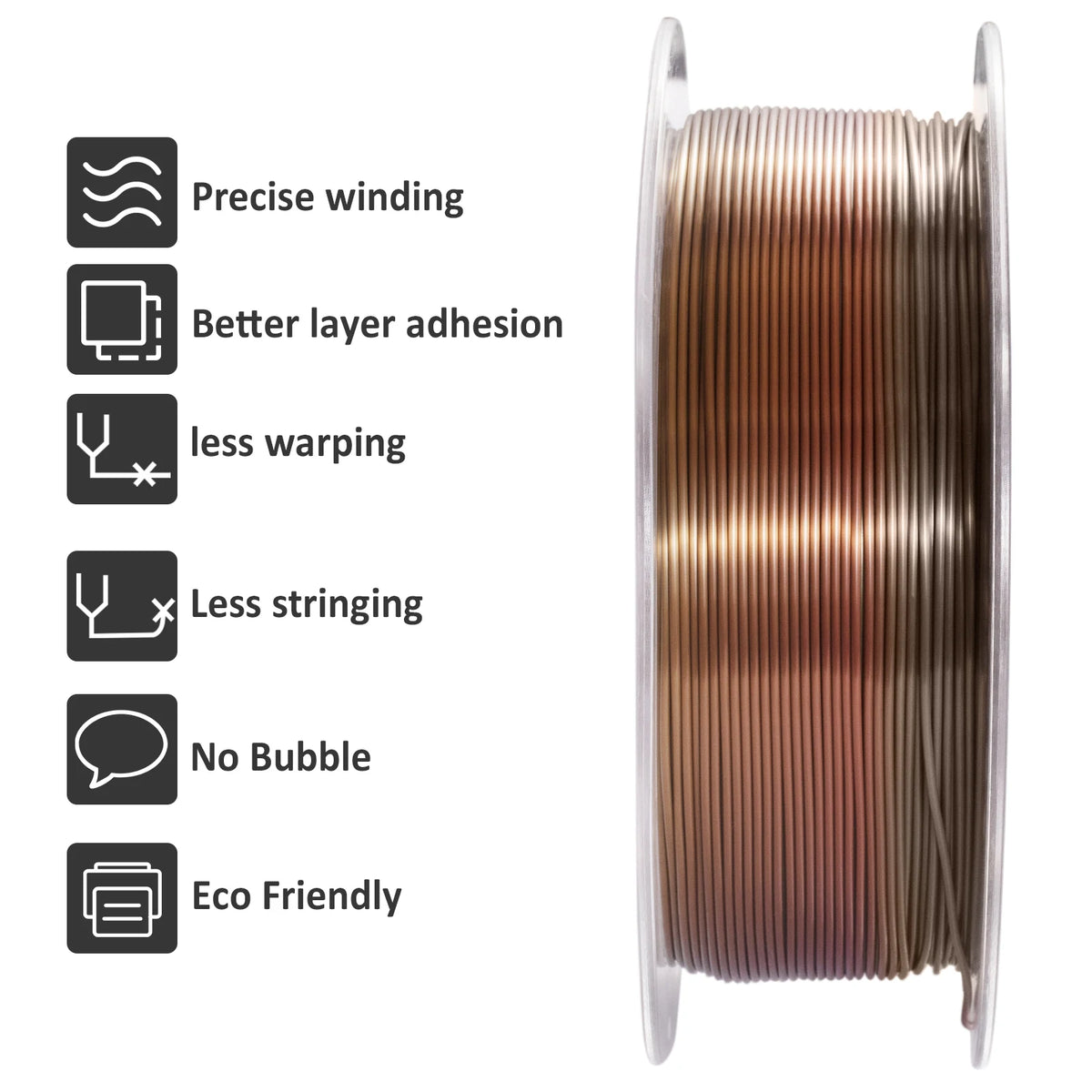 GEEETECH 10Kg 3d Silk PLA Filament 1.75mm Spool Wire For 3D Printer Material, Safety, Vacuum Packaging