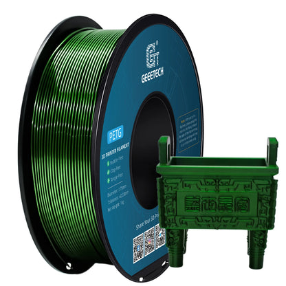 Geeetech Metal PETG Filament Consumable 1.75mm, Plastic Monofilament Spool for FDM 3D Printers, Shiny Metallic Finish Print Mate