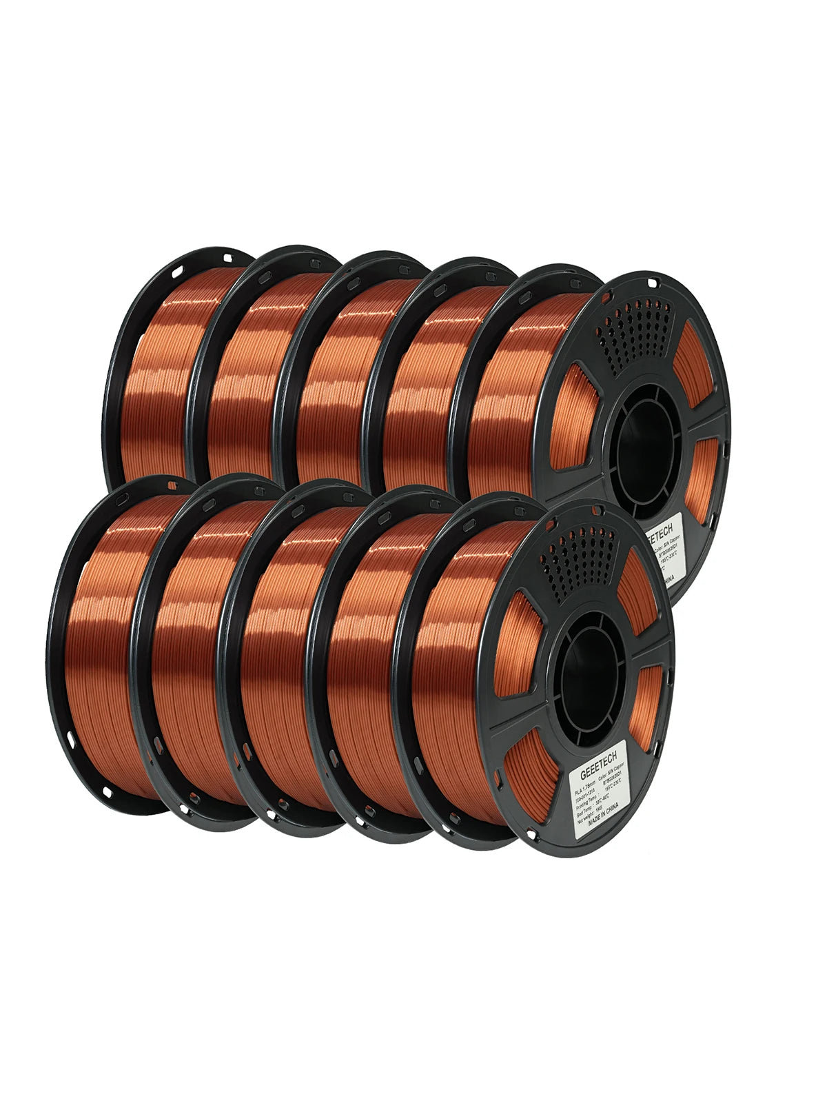 GEEETECH 10Kg 3d Silk PLA Filament 1.75mm Spool Wire For 3D Printer Material, Safety, Vacuum Packaging