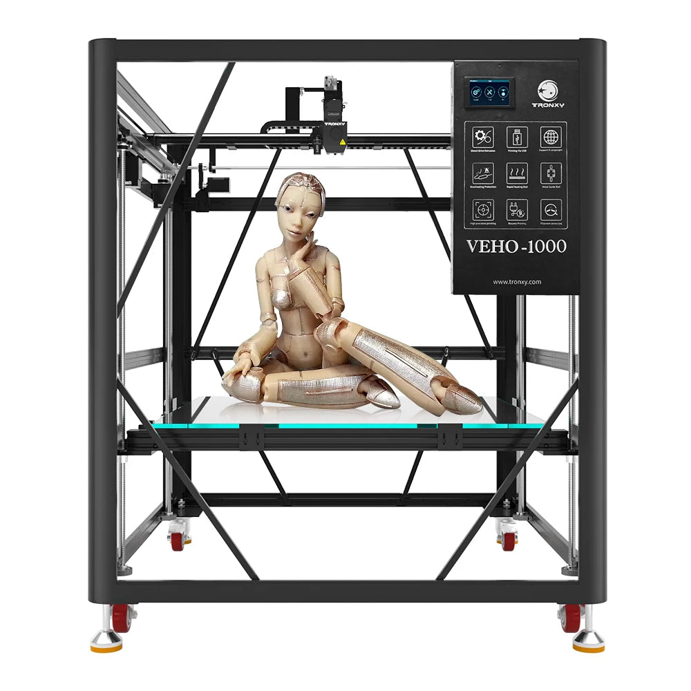 TRONXY VEHO 1000 FDM 3D Printer 1000*1000*1000mm Large Printing Size Direct Drive Auto-Leveling Dual-axis Guide DIY 3D Printer