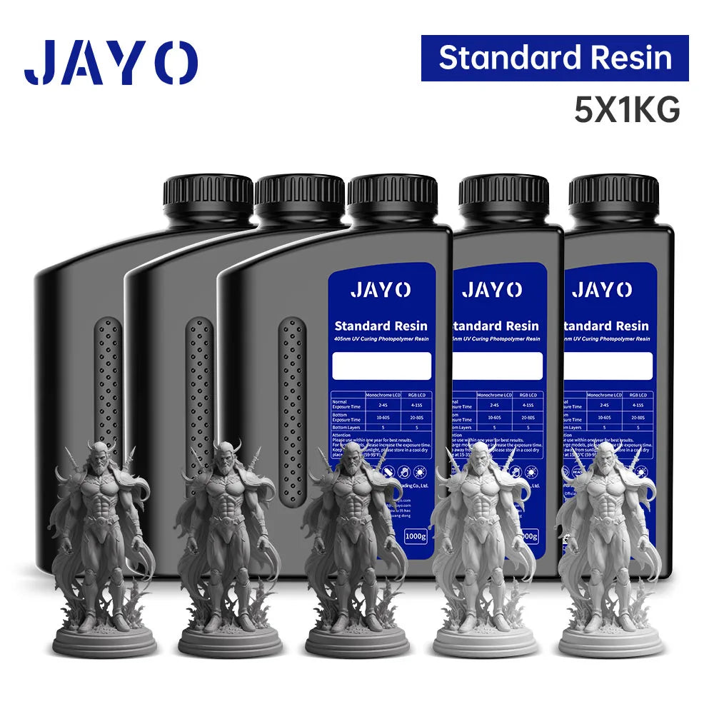 JAYO 5KG&10KG 3D Printer Standard Resin 405nm UV Resin For LCD 3D Printer Material For Printing Easy to Print Good Precision