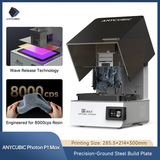ANYCUBIC Photon P1 Max 12K Mono LCD 3D Printer Full-Scale 18.3L Print Volume Intelligent Printing Assistant UV Resin 3D Printer