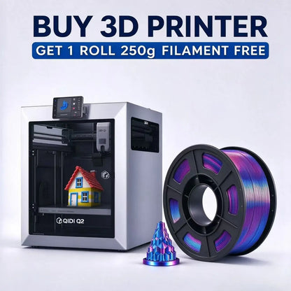 QIDI Q2 Combo 3D Printer, Enclosed FDM with 65℃ Heated Chamber, Ultra Air Filtration, 600mm/s High Speed, AI Camera, Auto Level