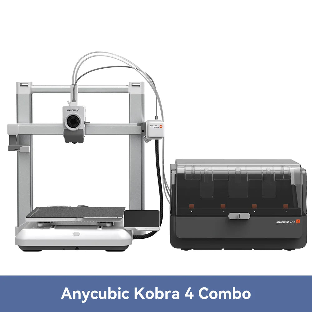ANYCUBIC Kobra 4 or Kobra 4 Combo Multi-Color 3D Printer, LeviQ 3.0 Auto-Leveling, 49-Point Leveling, Up to 600mm/s Print Speed