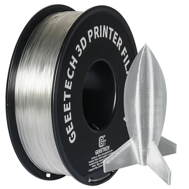 Geeetech 3d printer Filament PLA PETG Plastic 1kg 1.75mm,Tangle-Free, 3d printing wire materials, black, white, vacuum packaging