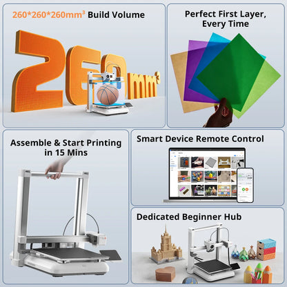 ANYCUBIC Kobra 4 or Kobra 4 Combo Multi-Color 3D Printer, LeviQ 3.0 Auto-Leveling, 49-Point Leveling, Up to 600mm/s Print Speed