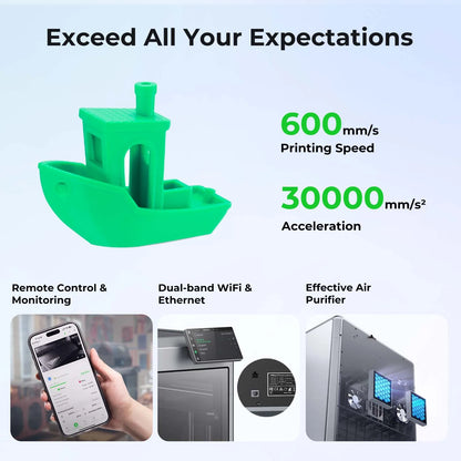 Creality Official 2025 K2 Plus Combo 3D Printer with 1KG Hyper PLA RFID, Multi-Color Printing with CFS, 600Mm/S Print Speed, Step-Servo Motor System High-Temperature Direct Drive Extruder Build Volume