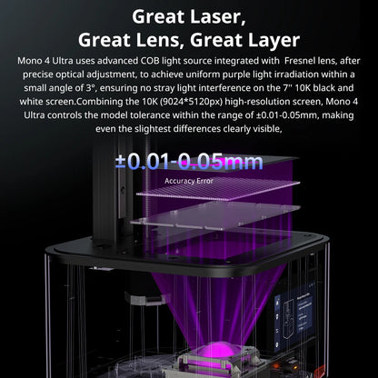ANYCUBIC Photon Mono 4 Ultra LCD 3D Printer 7" 10K High Precision UV Resin 3D Printing 2.2L Build Volume Size 236mm*231mm*430mm
