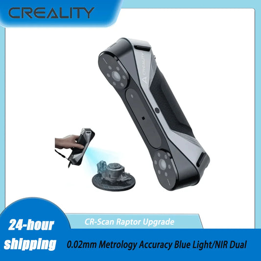 Creality 3D Scanner CR-Scan Raptor Upgrade 0.02mm Metrology Accuracy Blue Light/NIR Dual Mode Anti-shaking 60fps Scanning