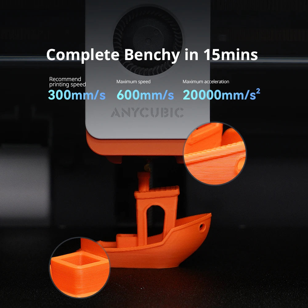 Anycubic Kobra S1 ACE 2 Pro Combo Multi-Color 3D Printer Up to 600mm/s PrintSpeed Auto Leveling CoreXY Structure Direct Extruder