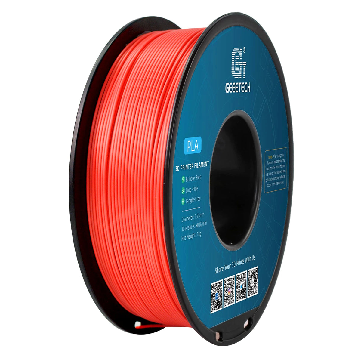 Geeetech 3d printer Filament PLA PETG Plastic 1kg 1.75mm,Tangle-Free, 3d printing wire materials, black, white, vacuum packaging