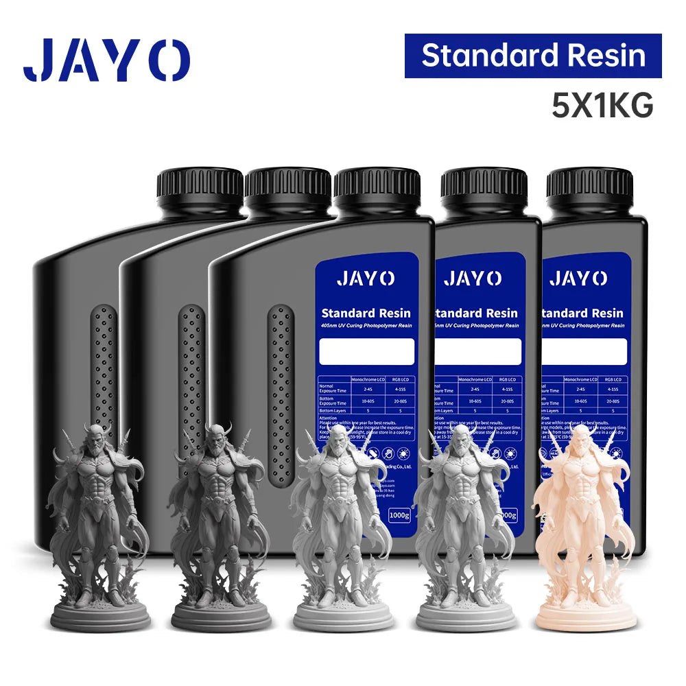 JAYO 5KG&10KG 3D Printer Standard Resin 405nm UV Resin For LCD 3D Printer Material For Printing Easy to Print Good Precision