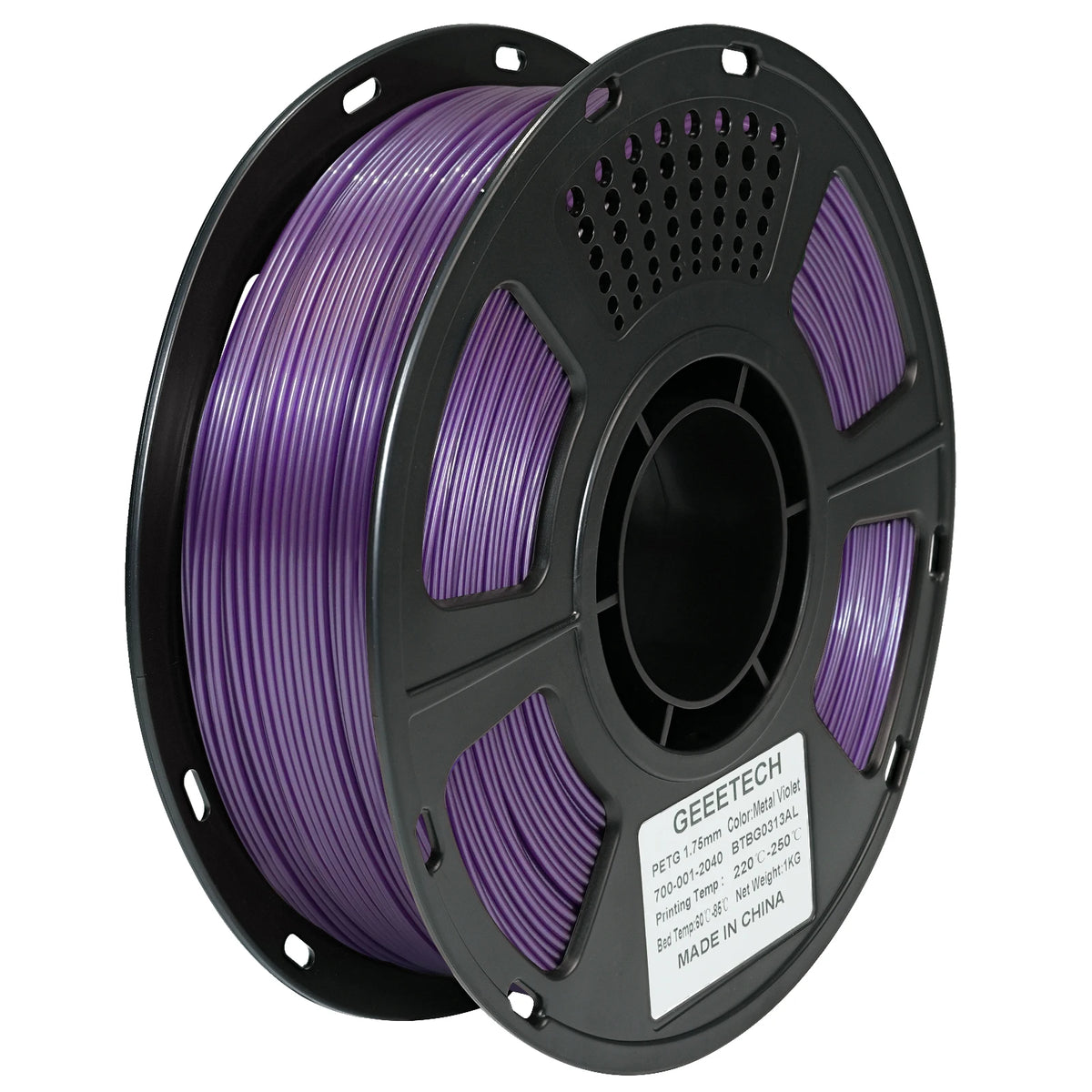 Geeetech Metal PETG Filament Consumable 1.75mm, Plastic Monofilament Spool for FDM 3D Printers, Shiny Metallic Finish Print Mate
