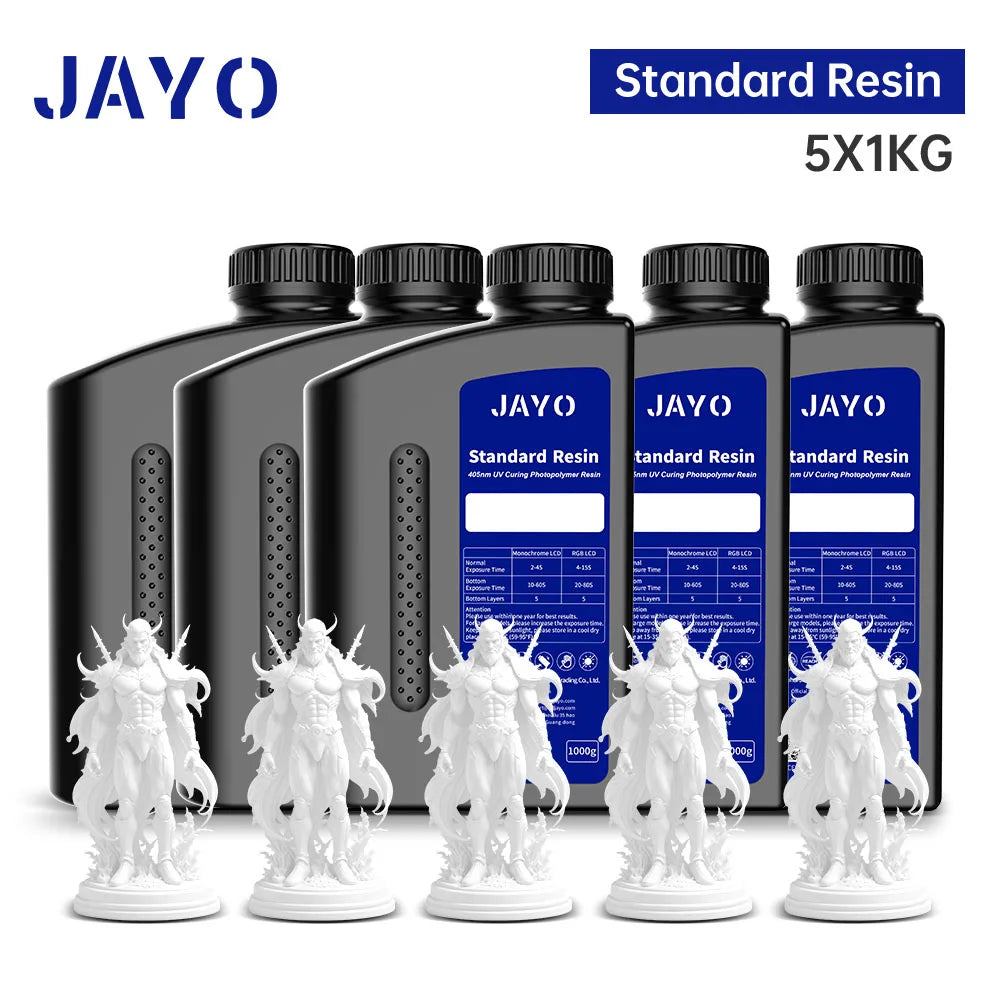 JAYO 5KG&10KG 3D Printer Standard Resin 405nm UV Resin For LCD 3D Printer Material For Printing Easy to Print Good Precision