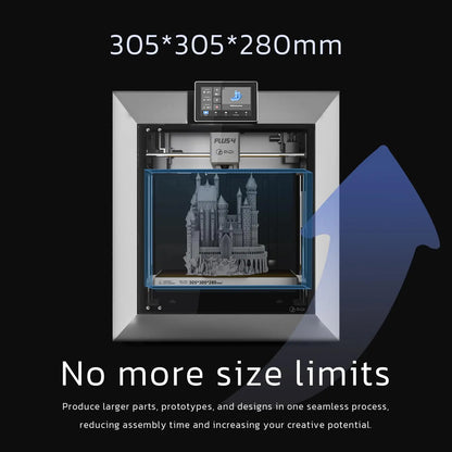 QIDI Max4 Combo 3D Printer Compatible with QlDl Box (Multi-color), Active Cooling Air Control System, Build Volume 390x390x340 M